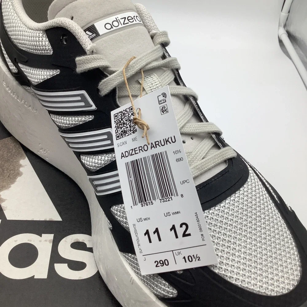 Adidas Adizero Aruku Originals‎ Running Shoes JI3555 Black White M 11 W 12 NWT